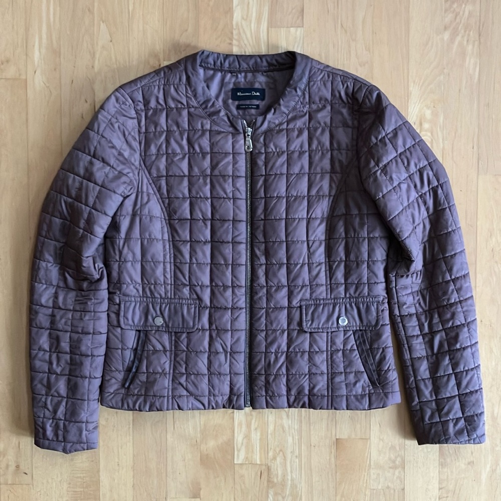 2/$20 Massimo Dutti padded jacket olive brown size M-XL